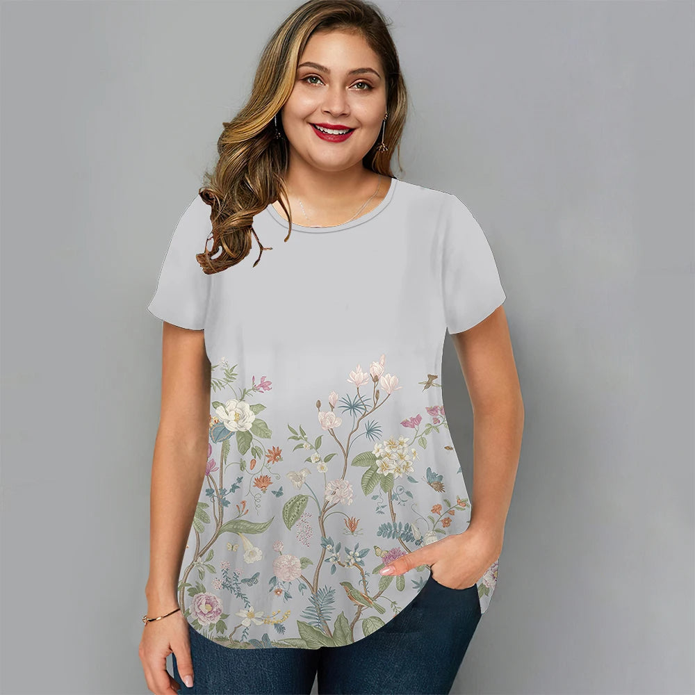 Sammy Jackson™ Loïs Plus-Size T-Shirt | Cheerful & Summery