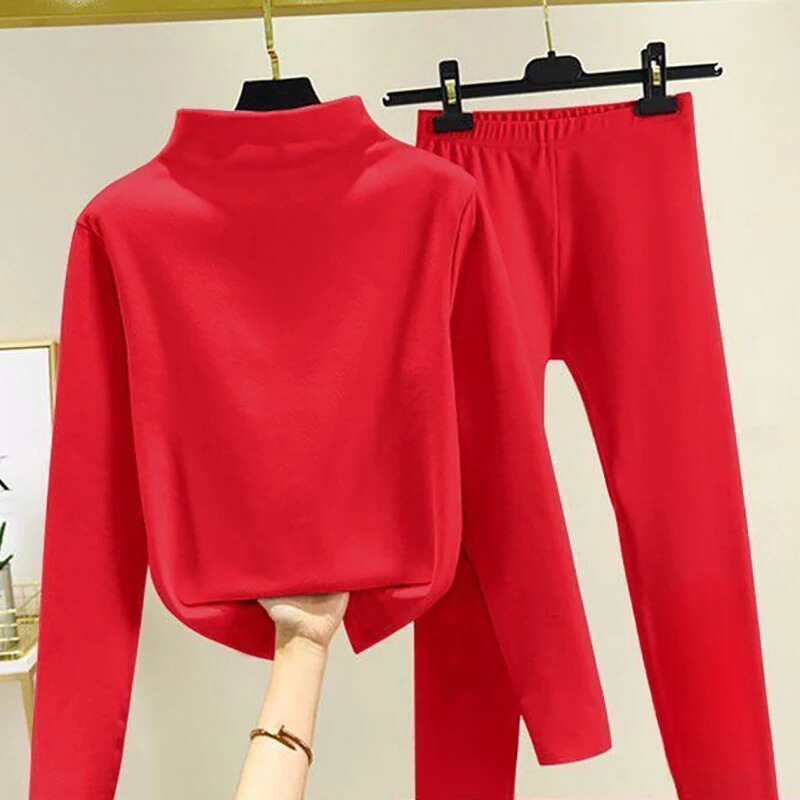 Tweedelige Dames Winter Set met Fleece Pullover en Broek – Eva