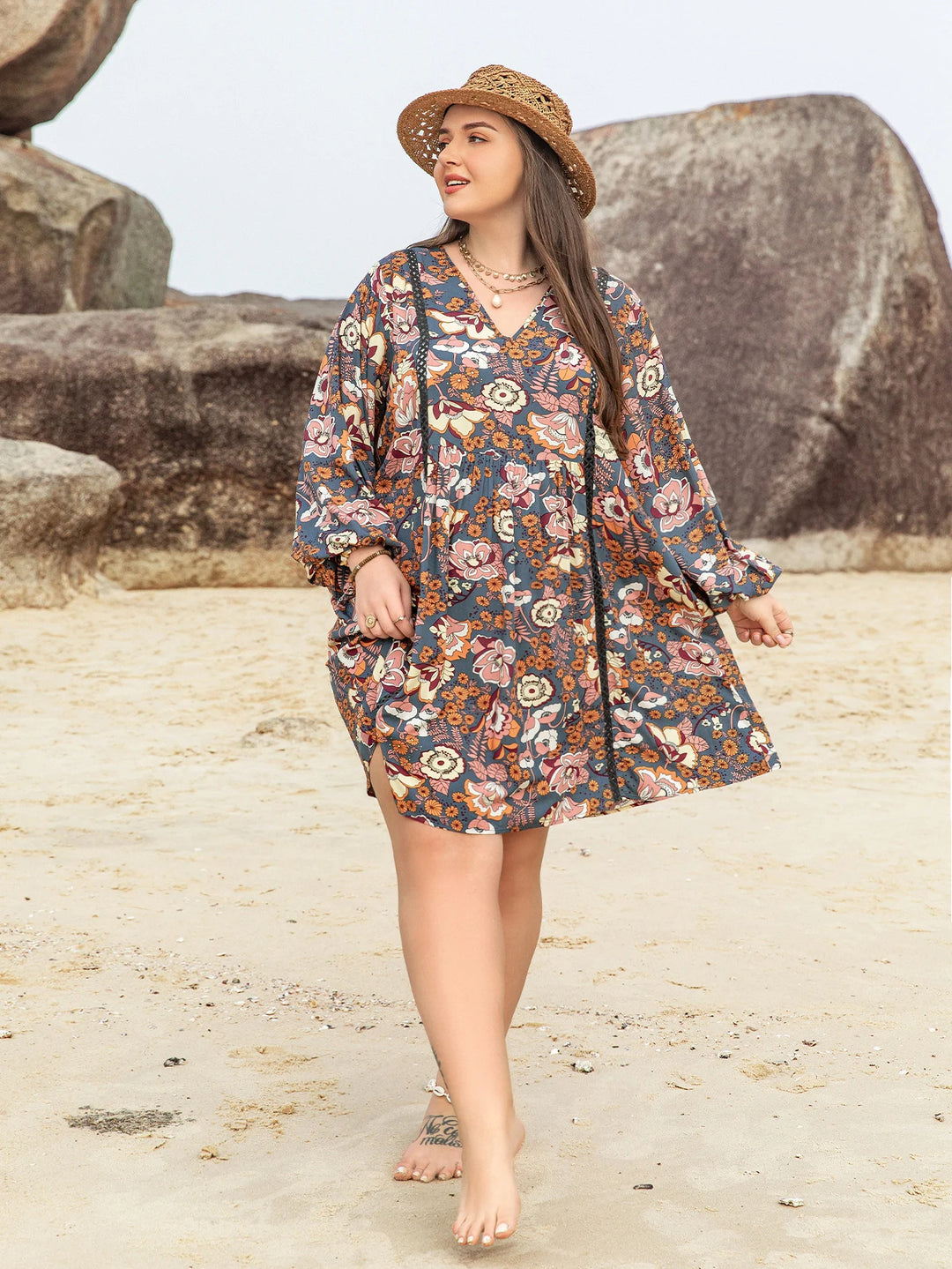 Sammy Jackson™ Jennifer Plus-Size Zomerjurk | Rustiek & Casual