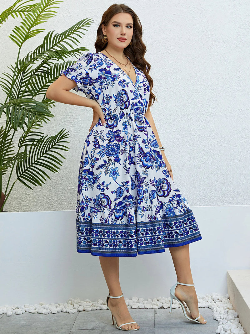 Sammy Jackson™ Lexy Plus-Size Jurk | Stijlvol & Vrolijk