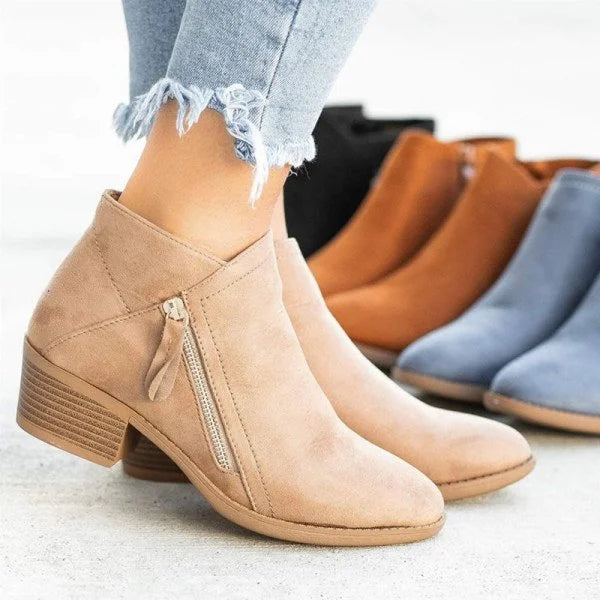 Orthopedic Leather Ankle Boots - Helena