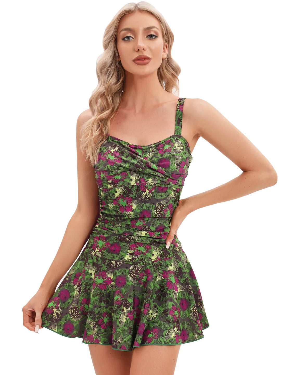 Sammy Jackson™ Noor Plus-Size Swimsuit Dress | Trendy & Cheerful