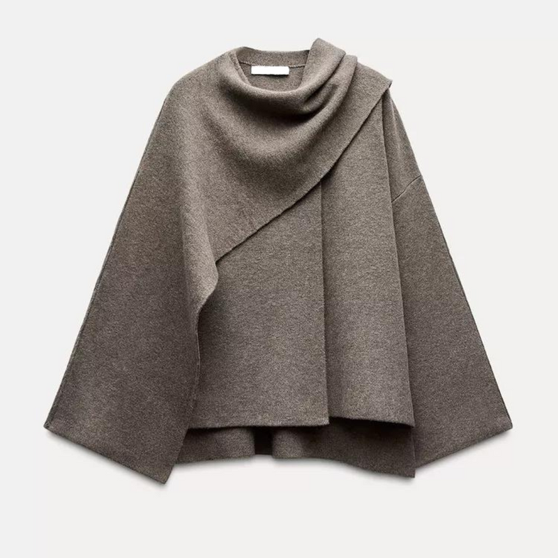 Stylish Women's Winter Poncho - Ella
