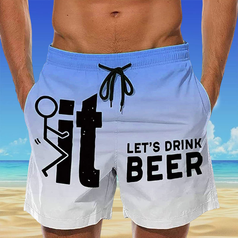 Hawaii Men's Swim Shorts with Elastic Waist – Fabio