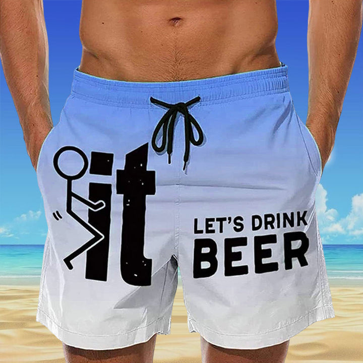 Hawaii Men's Swim Shorts with Elastic Waist – Fabio