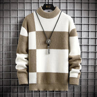 Sammy Jackson™ Color Patch Trui | Geruite gebreide trui