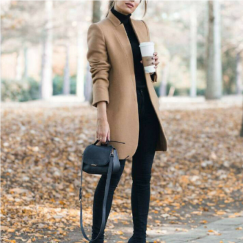 Dames Winterjas met Staande Kraag en Tijdloos Design - Reginel