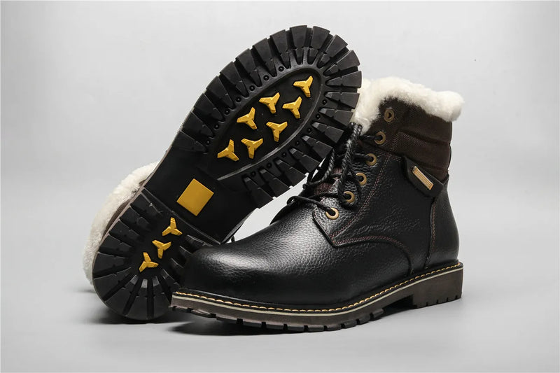 Sammy Jackson™ Leren Winterlaarzen | Met heerlijk warme wollen voering