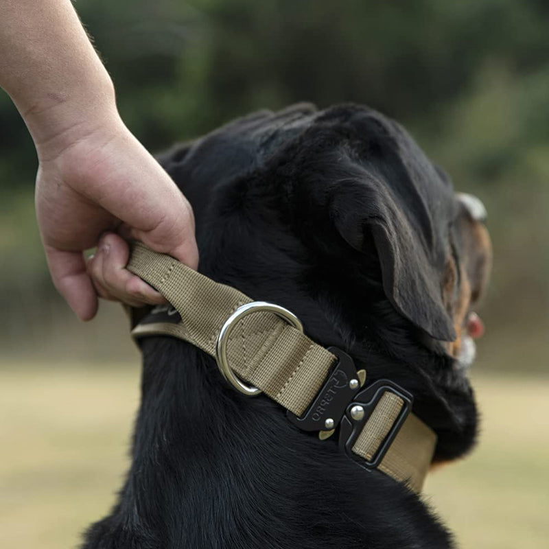 Tactische Hondenhalsband met Handvat - PowerGrip