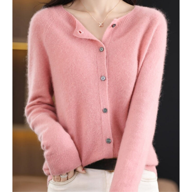 Women's Crew Neck Cardigan – Amalia