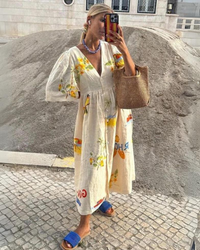 Oversized V-hals Zomerkleed – Amara