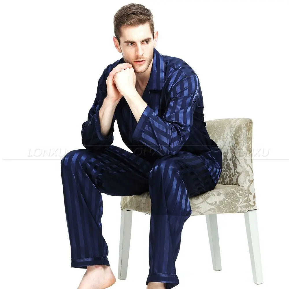 Sammy Jackson™ Luxury Pajamas | Sleek silk pajamas for men