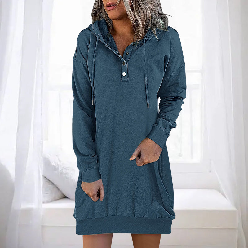 Minimalist Long Women's Hoodie – Valeria