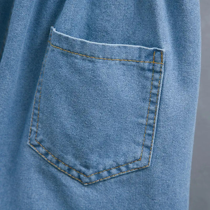 Sammy Jackson™ Linde Krótkie Spodnie Plus Size | Denim i Modne
