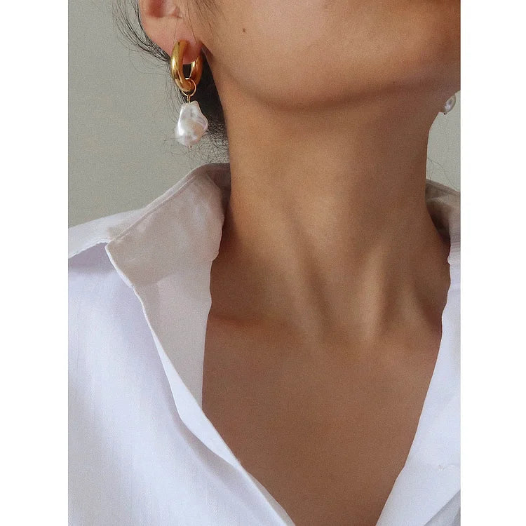 Baroque Pearl Earrings - Isadora