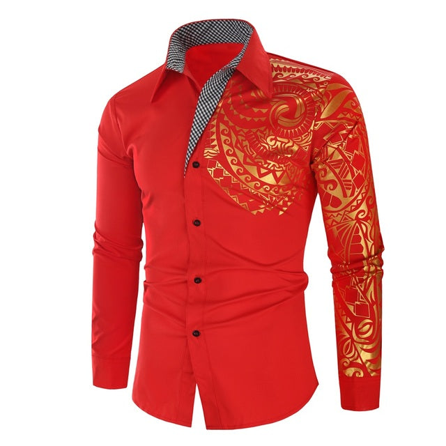 Men's Shirt with Gold Details – Darius