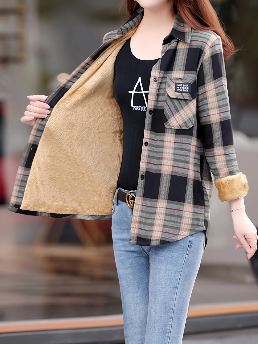 Gevoerde Casual Damesblouse - Nora