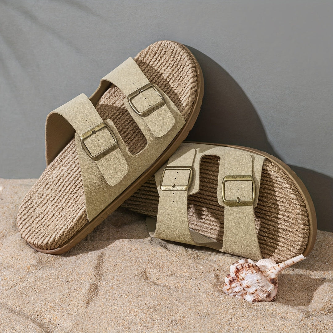 Stylish men's summer sandals with adjustable straps - GripStep