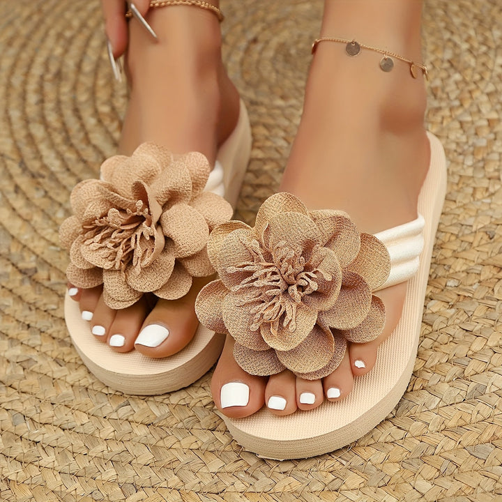 Stijlvolle dames slippers met bloemdetaillering voor de zomer - BlütenSchritt