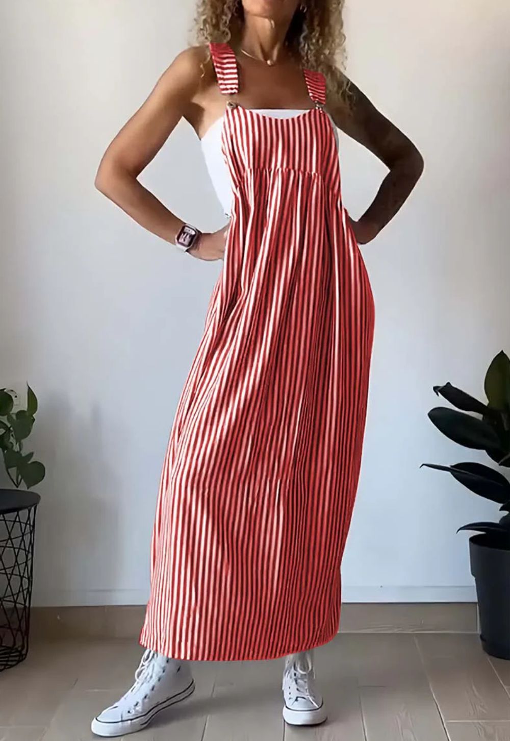 Stijlvolle Gestreepte Casual Jumpsuit met Comfort-Snit – Liana