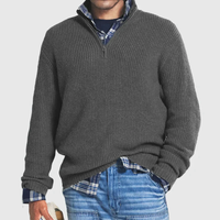 Casual Men's Sweater with Zipper - Max