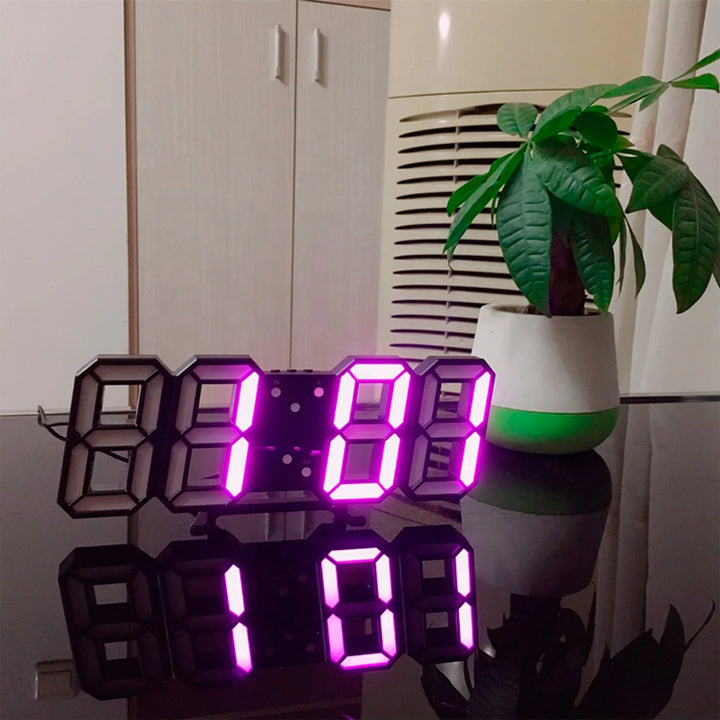3D LED Wandklok met Dimbare Verlichting – Timora
