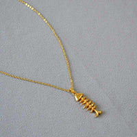 Gold-Plated Herringbone Necklace - Noelle