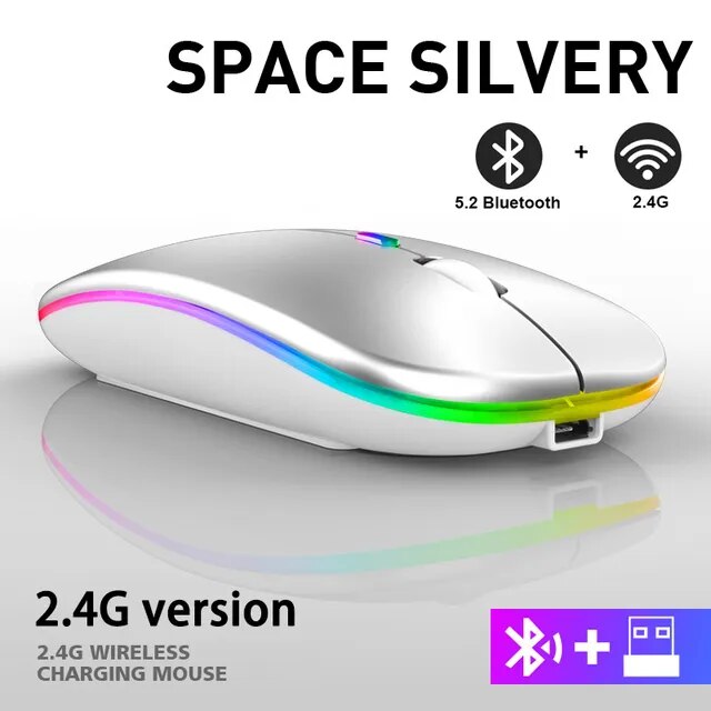 Sammy Jackson™ Wireless LED Mouse | Rechargeable Bluetooth Mouse