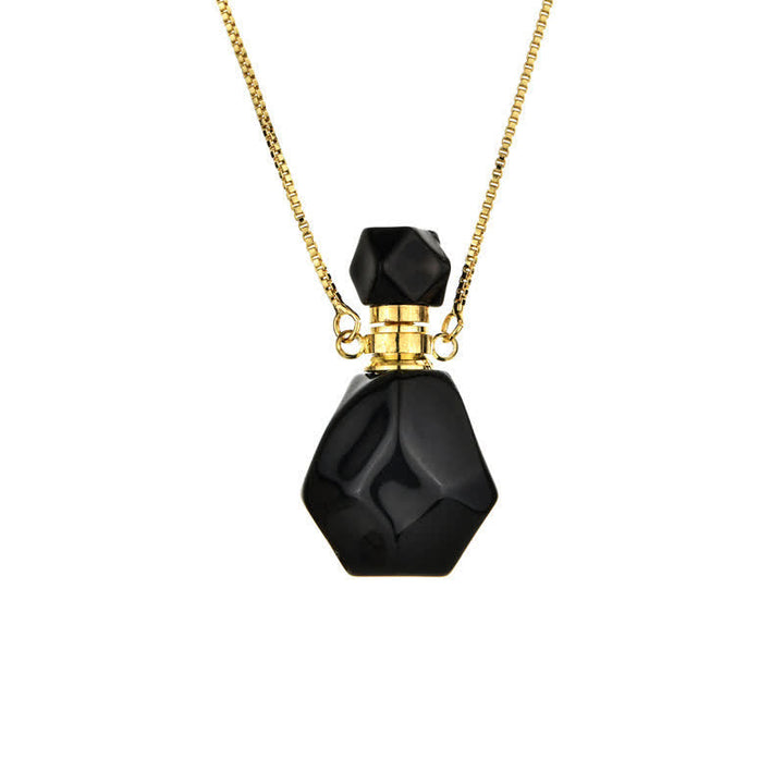 Crystal Perfume Bottle Necklace - Iris