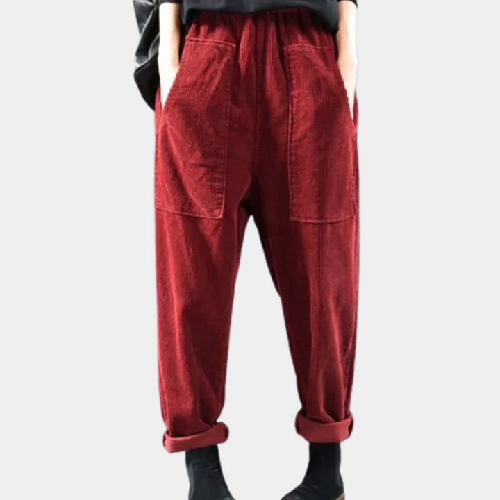 Casual Ribfluwelen Broek voor Dames - Marlowe