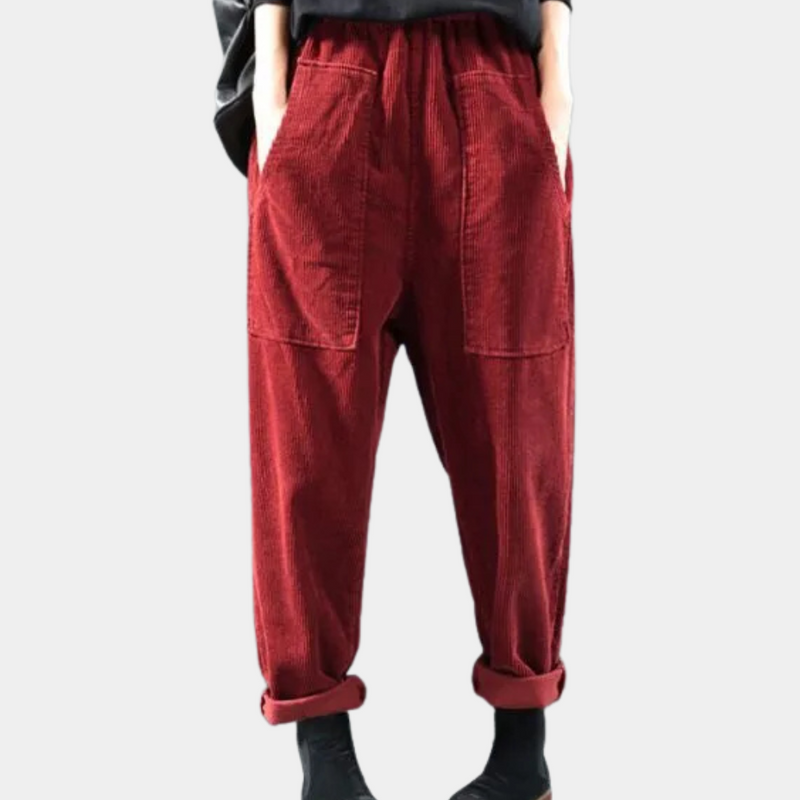 Casual Ribfluwelen Broek voor Dames - Marlowe