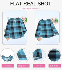 Stylish Casual Checked Women's Blouse - Lara