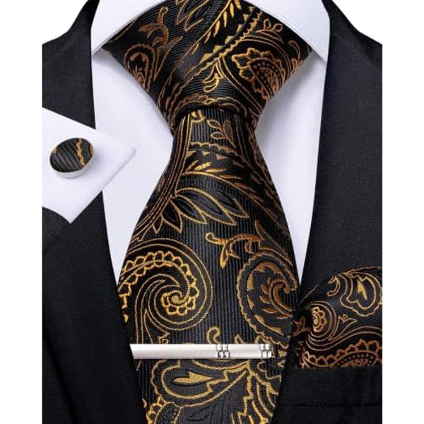 Men's Paisley Formal Tie Set - Refined Wedding & Event Accessories 59