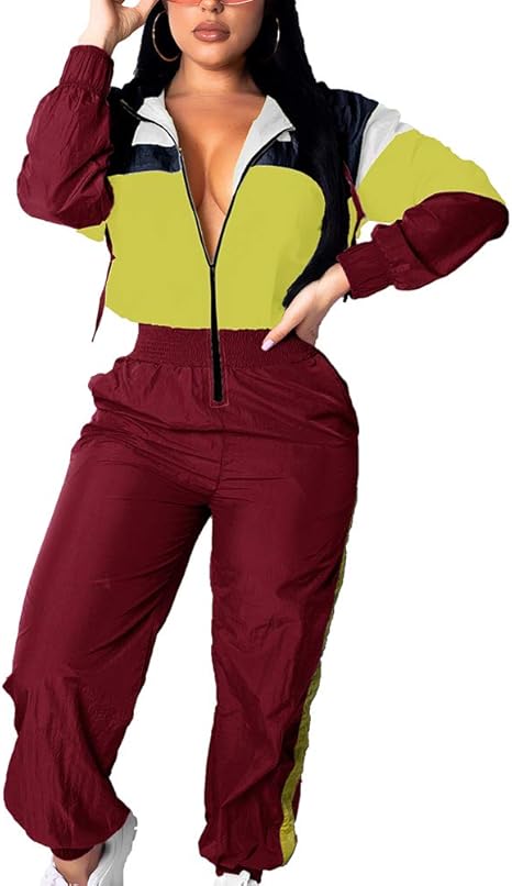 Retro Women's Windbreaker Jumpsuit - Elodie