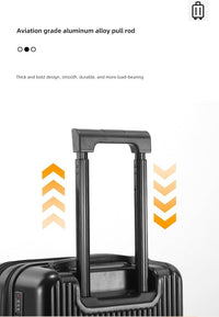 Hard Shell Handbagagekoffer met Bekerhouder, USB-poort & TSA-slot