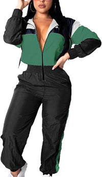Retro Women's Windbreaker Jumpsuit - Elodie