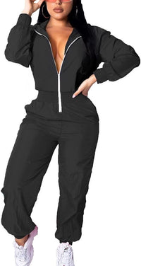 Retro Women's Windbreaker Jumpsuit - Elodie