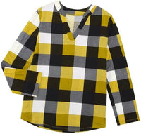 Stylish Casual Checked Women's Blouse - Lara