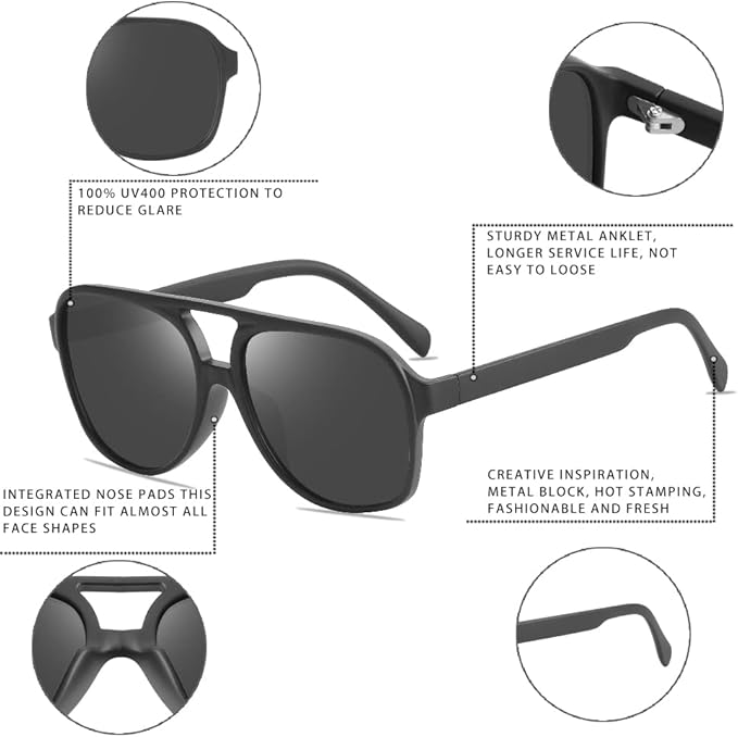 Retro Aviator Sunglasses - Indy
