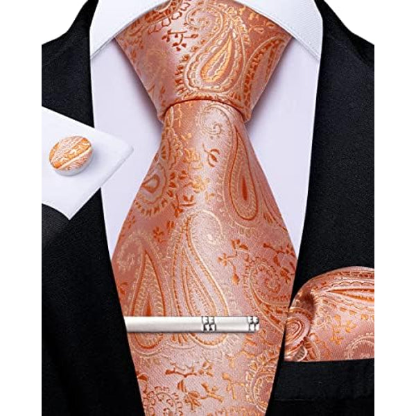 Men's Paisley Formal Tie Set - Refined Wedding & Event Accessories 68
