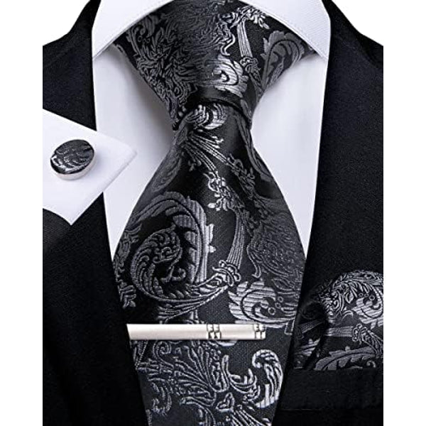 Men's Paisley Formal Tie Set - Refined Wedding & Event Accessories 33