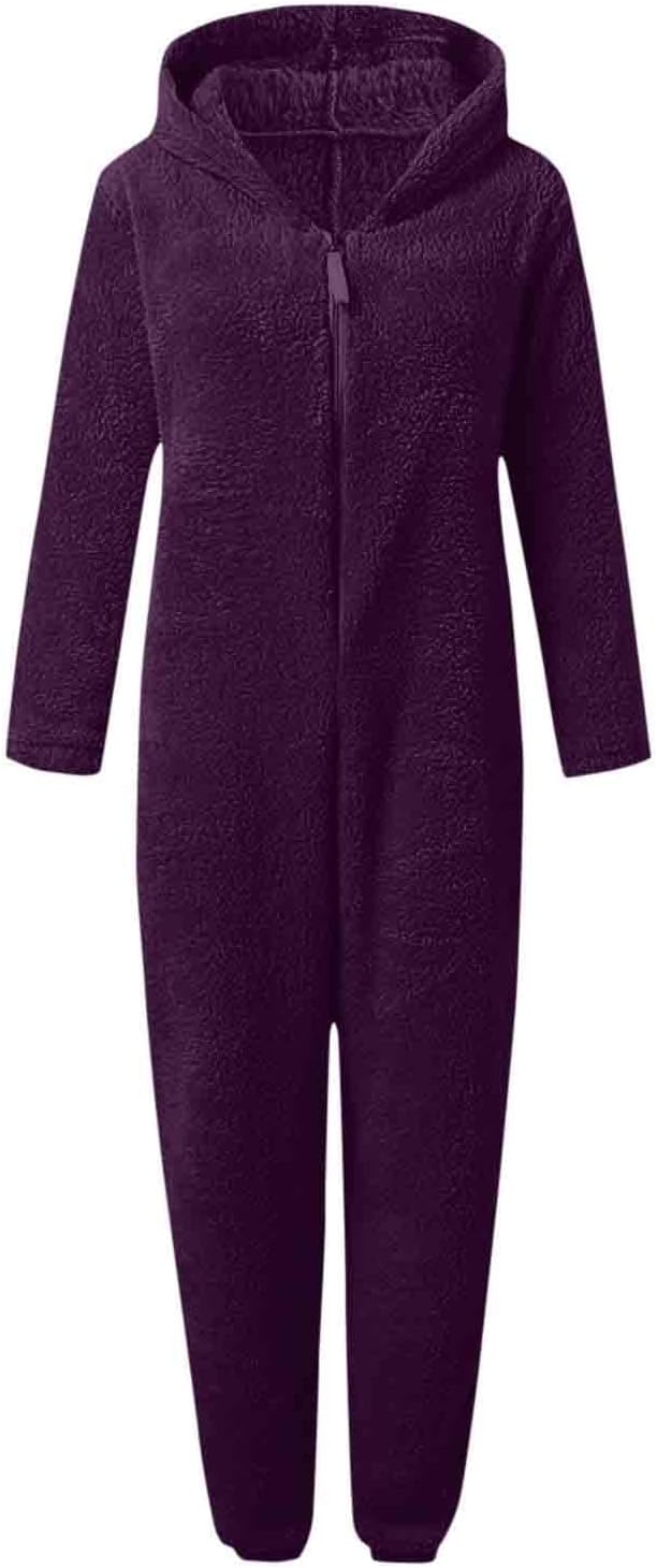 Sherpa Fuzzy Onesie with Hood - CozyCat