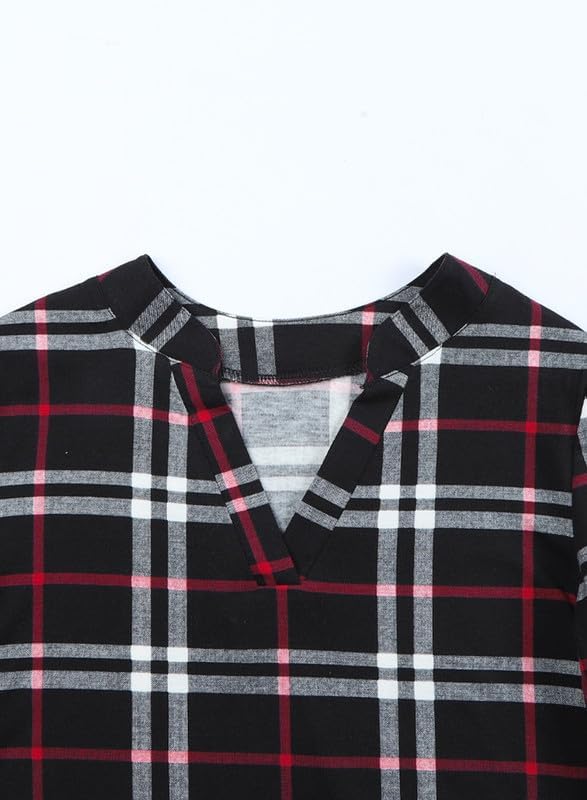 Stylish Casual Checked Women's Blouse - Lara