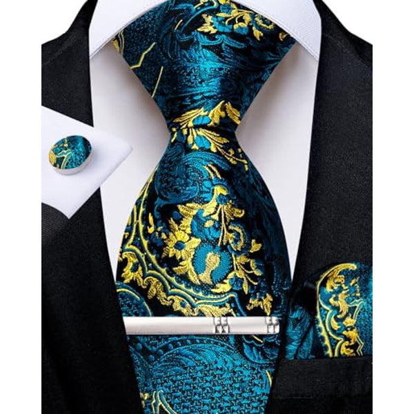 Men's Paisley Formal Tie Set - Refined Wedding & Event Accessories 43