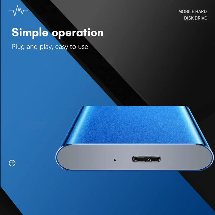Portable 1TB USB 3.0 Hard Drive with Metal Housing and High-Speed Data Transfer – Dravero