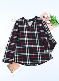 Stylish Casual Checked Women's Blouse - Lara