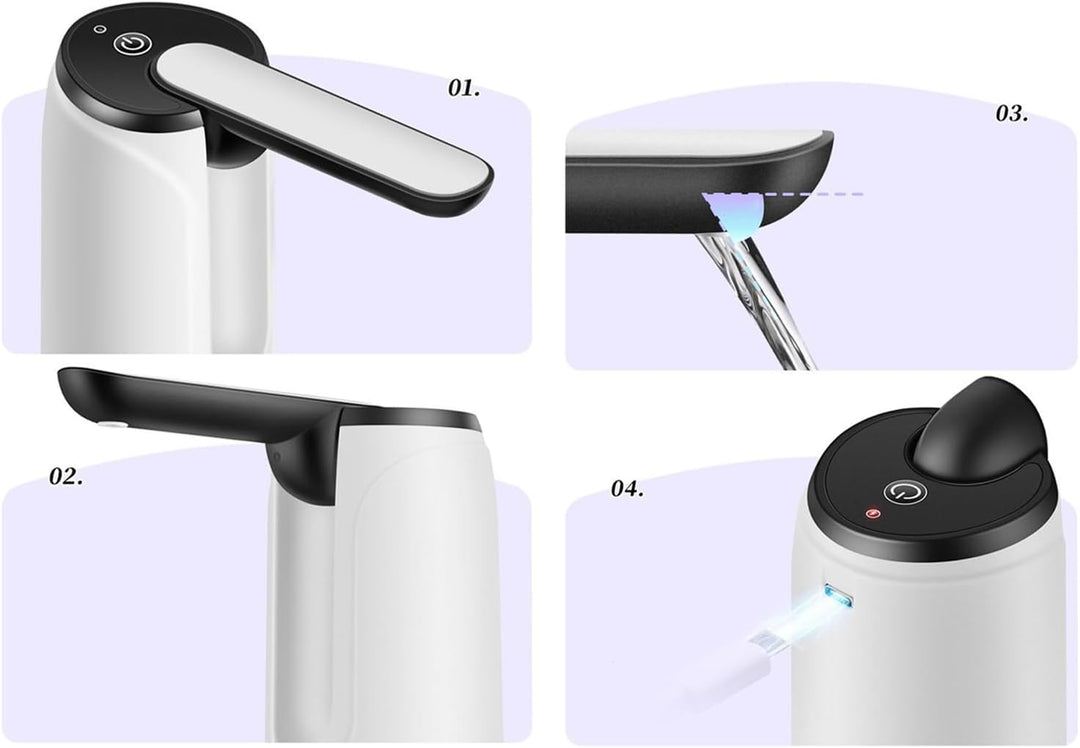 Dispensador de agua portátil recargable por USB – Hydravo