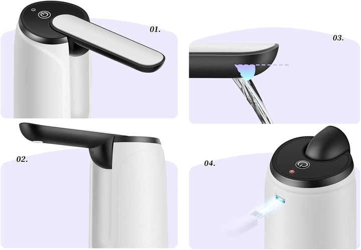 Dispensador de agua portátil recargable por USB – Hydravo