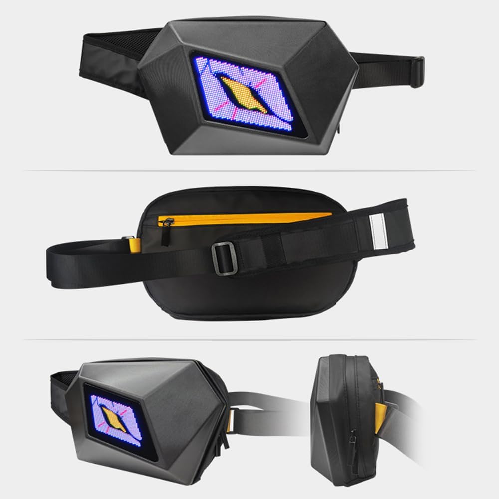 Bolso de hombro para motocicleta con pantalla LED programable – Nexora
