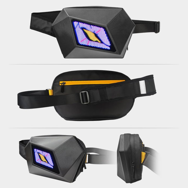 Bolso de hombro para motocicleta con pantalla LED programable – Nexora